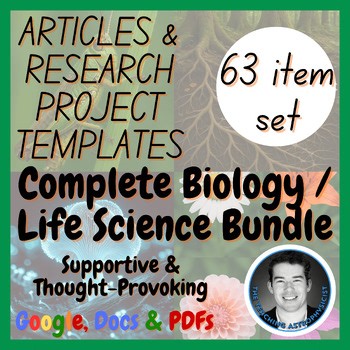 Biology | 34 Life Science Reading Passages   30 Research Project Templates