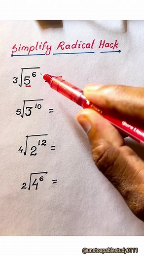 Simplify Radical Hack — Easy Math Trick for Radicals
