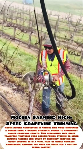 Modern Farming: High-Speed Grapevine Trimming #woodworking