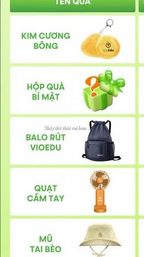 🎉: VioEdu đã tiết lộ quà rồi nha !😊