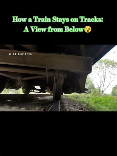 How a Train Stays on Tracks A View from Below 😵#RailwayEngineering #SatisfyingVideo #ASMR #shorts