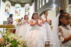 First Communion Mass 2024:  44 photos from Notre Dame Academy’s ceremony at St. Peter’s Church