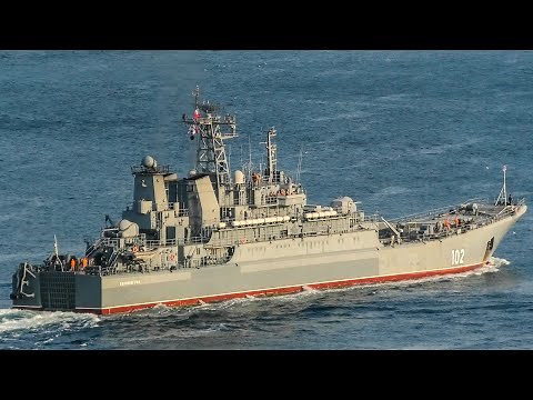 Russian Navy Ropucha class landing ships Kaliningrad and Korolev transit Istanbul towards Med.