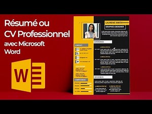 CV Moderne ou Résumé Professionnel avec Ms Word