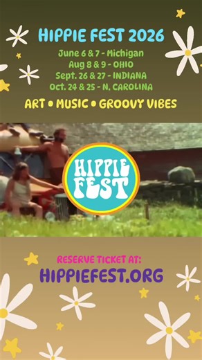 Join thousands of hippies of all ages for a weekend of groovy entertainment ✌️🎶 Featuring Woodstock tribute bands, acres of bohemian vendors, eclectic sideshow performers, delicious food, and more! All ages welcome. LIMITED TICKETS AVAILABLE. Reserve tickets while they last at HippieFest.org Interested in joining us as a vendor at Hippie Fest? Find vendor info and register online at HippieFest.org/vendor-registration Have a vintage Volkswagen to enter into our hippie car show? Register online a