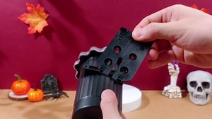 Christmas Halloween Projector Lights, 2025 Upgrade Card Mounted 3D Multi Image Animation Outdoor Holiday Window Projector Lights with 24 Effects for Party Garage Door Decoration