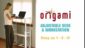 Origami Up Down Stand desk RDEA-01 White, Large