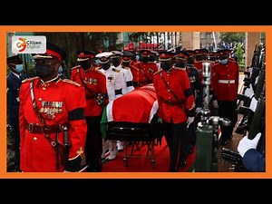 Military officers take charge of Mwai Kibaki's funeral procession