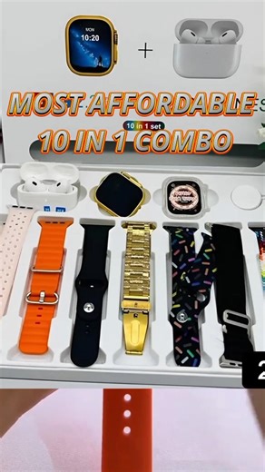 10 in 1 Set: Ultra 2 Smartwatch + Earphones + 7 Straps Unboxing! 🔥 #TheFoolTech #shorts #tech