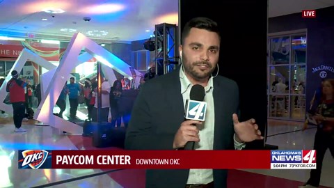 Thunder fans gear up at the Paycom Center