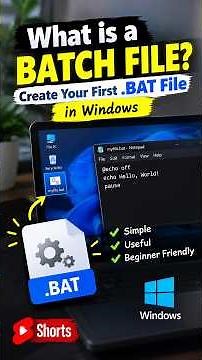 Batch File Tutorial for Beginners | Create Your First .BAT File