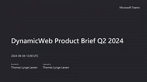 DynamicWeb Product Brief Q2 Recording