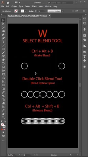 Adobe Illustrator Blend Tool Secrets | Hidden Tips & Tricks 2025 #mpdesigner #ducthangds #shorts