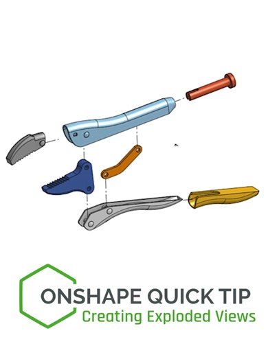 Show how it all fits together, one part at a time. Exploded views in #Onshape Assemblies look great and tell the full story. Learn how with today’s Quick Tip.