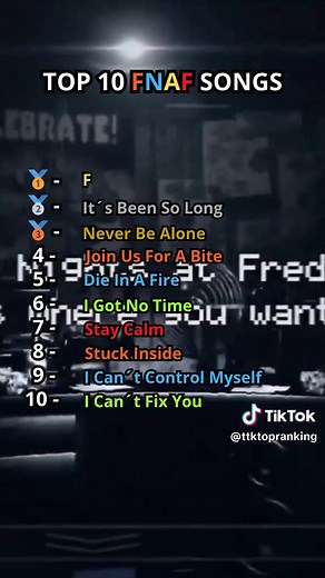TOP 10 FNAF SONGS #top10 #fnaf #music