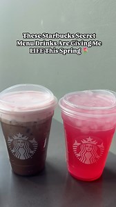 14K views · 45 reactions | These new #Starbucks Secret Menu drinks are basically like spring in a cup and we’re so here for it  For our full review of these drinks and how to order check out the story at the link in our bio #secretmenu #starbuckssecretmenu #spring #matcha #latte #cherry | Delish | Facebook