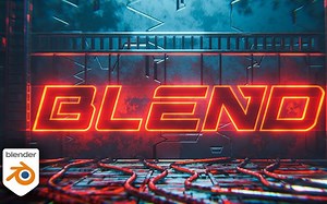 【Blender教程】赛博朋克风格！Easy Cyberpunk Text Animation In Eevee
