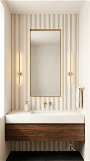 Powder Room Transformation | Modern Minimalist Bathroom Design