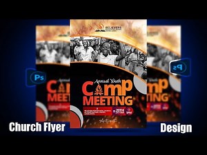 Church Flyer Tutorial | Annual Youth Camp Meeting Flyer Design | Church Flyer Design