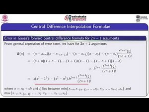 Central Difference Interpolation Formulae