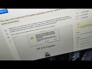 How to Fix "This copy of the install OS X El Capitan application can not be verified"