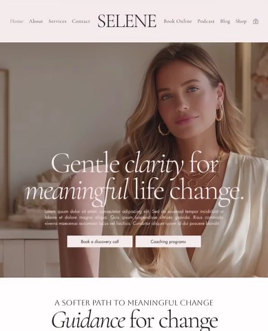 Blush & Feminine Life Coach Website Template | Wix Template for Coaching and Personal Branding | Life Coach Website Template |Coaching Brand