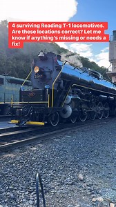 63K views · 1.7K reactions | Is this list of 4 surviving Reading T-1 locomotives correct? Let me know if anything’s missing or needs a fix! #ReadingT1 #SteamLocomotive #Reading2100 #Reading2101 #Reading2102 #Reading2124 #RailroadHistory #TrainPreservation #HistoricTrains #Railfan #SteamPower #TrainLovers #RailroadHeritage #IronHorseRambles | Train Lovers | Facebook