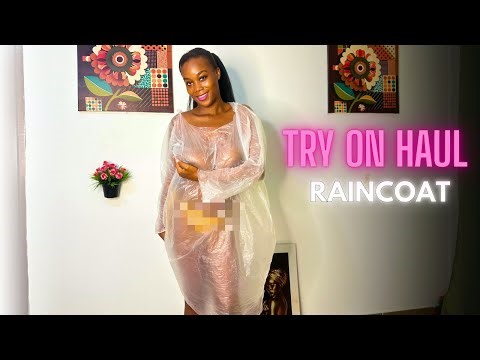 [4K] Clear Raincoat Try-On | Cozy & Light Feel