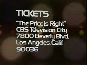 The Price is Right Ticket Plugs 73-75