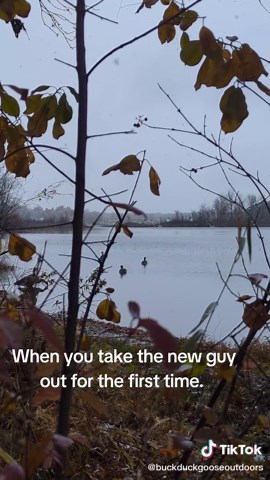 whenever the new guy in the blind picks up the calls you know it's gonna get interesting. #duckhunting #waterfowl #michigan #huntingdad #goosehunting