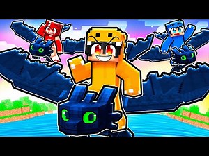 Having a DRAGON TRAINER FAMILY in Minecraft!
