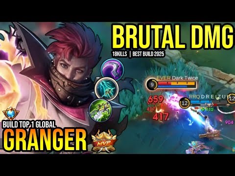 18KILL! GRANGER BEST BUILD 2025 | BUILD TOP 1 GLOBAL GRANGER GAMEPLAY | MOBILE LEGENDS✓