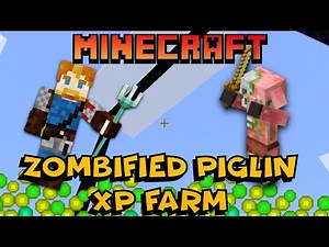 How to make a Zombified Piglin XP Farm - Minecraft Bedrock 1.16 🐷🐷🐷🐷🐷