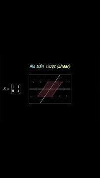 Ma trận trượt (Shear) #matran #matrix #matrixmultiplication #daisotuyentinh #lineartransformation