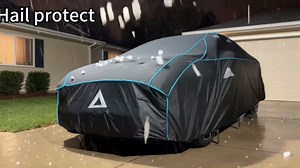 Hail Protector Car Cover for Sedan(Length:186-193inch)+Gift Windshield Sunshade, Multi-Layered EVA Hail Proof Car Cover, Padded Car Hail Protector Blanket for Camry, Model 3, Accord, K5 etc.