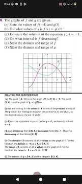 Identifying Domain, Range & the Interval on which a function is decreasing given its graph.