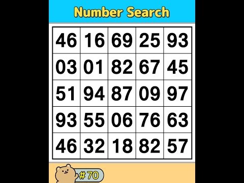 【Number Search】 If You Can Solve This Puzzle, You're Among the Top 10% 《Brain Exercise》 #70