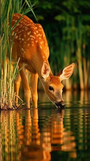 When the Gator Awakes 🐊😱 Deer vs Alligator — Swamp Survival #animals