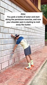 The pendulum exercise is one of the best moves to relieve shoulder pain—especially for frozen shoulder. It works by gently mobilizing the joint, improving circulation, and reducing stiffness without putting stress on the shoulder. Easy, effective, and perfect for home relief! | Physical Therapy Session