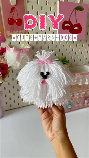 DIY Cute Wool Puppy 🐶 | Easy Yarn Dog Craft #shorts #viralshort #diy #handmade #crafting #trending
