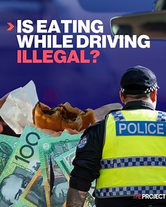 15K views · 73 reactions | A viral video has Aussies worried they could be fined $1,500 just for snacking behind the wheel. But is it actually illegal to eat or drink while driving, or is it just another online myth? | The Project | Facebook