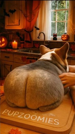 She’s Kneading a Corgi Like Dough… and It Wiggles! 🐶🍞😂 #Corgi #FunnyDogs #DogShorts #ViralShorts