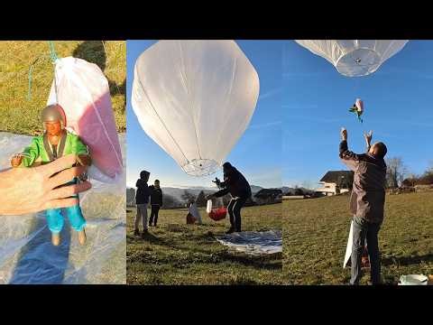 RC Skydiver Drops from DIY Hot Air Balloon