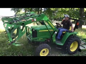 Bush Hogging with the John Deere 3025e.