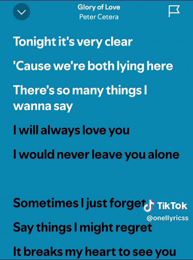 Glory of Love Lyrics by Peter Cetera - Full Song