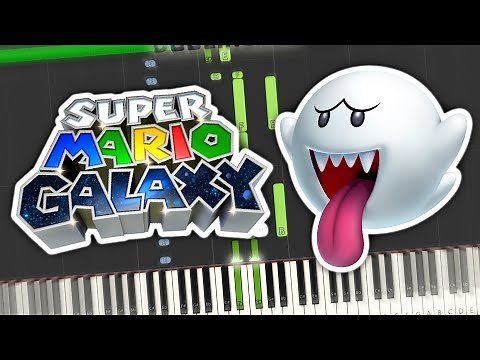 Super Mario Galaxy - Waltz of the Boos Theme Piano Tutorial Synthesia