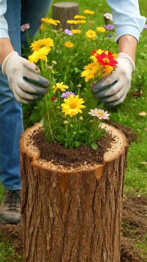 She Turned a Tree Trunk Into Elegance #woodscraft #diy