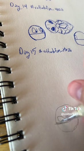 Day 15 of drawing voltorb everyday of 2026 #voltorb #beedrill #megabeedrill #pokemon