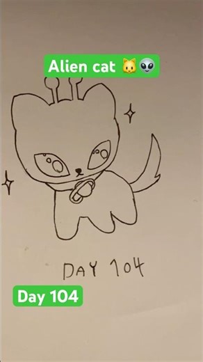 Drawing Alien cat 🐱👽