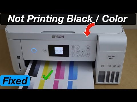 Epson ET 2760 Not Printing Black or Colour Ink (Bk or Y M C)
